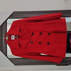 Red Old Navy small double-breasted jacket